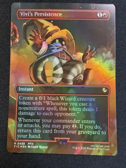 MTG Vivi's Persistence (Borderless) Commander: Final Fantasy Foil Near Mint - Image 1