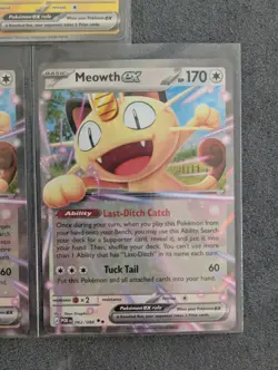 Pokemon Perfect Order Meowth Ex 107 Ultra Rare & 2 Meowth Ex 062 Double Rare NM - Image 4