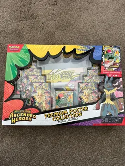 Pokemon Ascended Heroes: Mega Lucario Premium Poster Collection - Tear In Box - Image 1