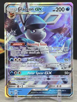 Pokemon Card Glaceon GX - SM147 Holo Black Star Promo Sun & Moon 2018 Full Art - Image 5