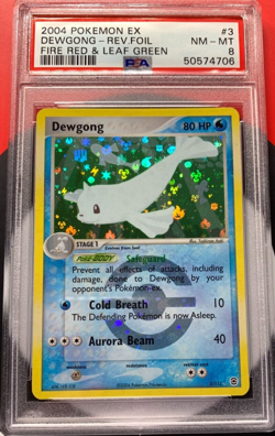 Dewgong 3/112 Firered & Leafgreen Reverse Holo 2004 Pokemon EX PSA 8 NM - MT - Image 1