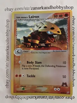 Pokemon Team Magma Lairon 20/95 Team Magma vs Team Aqua REVERSE HOLO NM - Image 2