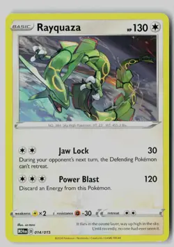 Rayquaza 014/015 Promo McDonald's Promos 2024 Pokemon NM - Image 1