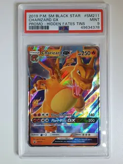 2019 Pokemon Charizard GX SM211 Hidden Fates Promo - PSA 9 - Image 1