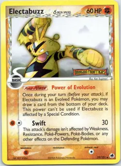 Pokemon Electabuzz 29/101 RARE STAMPED HOLO EX Dragon Frontiers (2006) NM-Mint - Image 1
