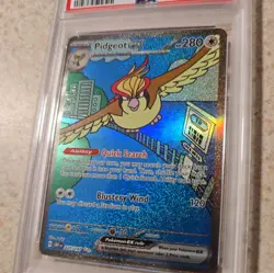 2023 POKEMON TCG OBF EN-OBSIDIAN FLAMES PIDGEOT EX #225 PSA 8 NM-MT SIR - Image 2