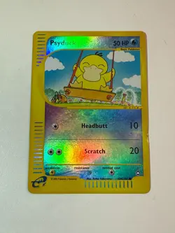 2002 Psyduck 104/147 Aquapolis Reverse Holo Vintage Pokemon E-Reader - Image 1