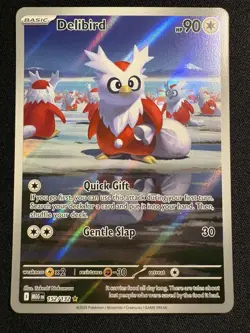 Delibird 152/132 Illustration Rare Mega Evolution Full Art Holo Pokemon TCG NM - Image 1