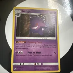 Pokemon TCG Gengar SM-Crimson Invasion 38/111 English Holo Rare Stage 2 HP 130 - Image 1