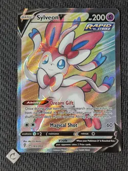 Sylveon V 183/203 - Evolving Skies Full Art Rare Holo Rare Pokemon TCG LP - Image 1