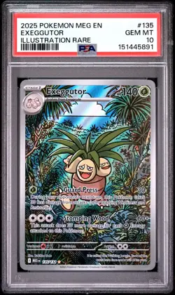 PSA 10 EXEGGUTOR 135/132 ILLUSTRATION RARE MEGA EVOLUTION POKEMON 🍃 - Image 1