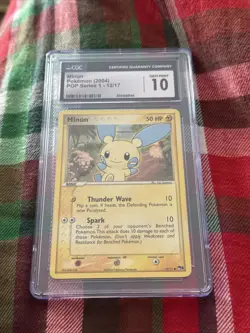 Minun Pokemon (2004) POP Series 1 - 12/17 CGC GEM MINT 10 - Image 1