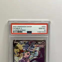 2021 POKEMON SWORD & SHIELD FUSION STRIKE #251 FULL ART/MEW V PSA 10 - Image 2