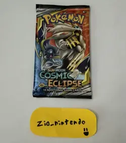 Pokemon TCG Sun & Moon Cosmic Eclipse Booster Pack Solgaleo & Lunala Art 820650805899 - Image 1
