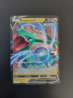 Pokemon TCG Rayquaza V 110/203 Evolving Skies Prize Pack Series Play Promo NM/LP - Image 1