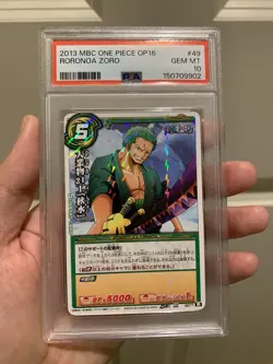 PSA 10 2013 MIRACLE BATTLE CARDDASS ONE PIECE OP16 49 RORONOA ZORO - Image 1