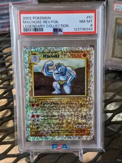 Pokemon Legendary Collection Reverse Holo Machoke #51/110 PSA 8 NM-MT - Image 1