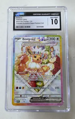 Eevee EX 174 Prismatic Evolutions SVP Promo Pokemon CGC 10 Gem Mint Tcg - Image 1