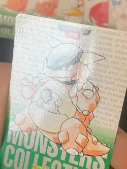 JAPANESE POKEMON KANGASKHAN No.115 CARDDASS GREEN 1996 KANGOUREX - VG/EXC - Image 2