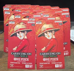 🔥 One piece OP13 Carrying on His Will Sleeved Booster Pack LOT X15 🔥 - Image 1