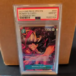 One Piece 2023 TCG Paramount War Monkey.D.Luffy Alternate Art OP02-041 PSA 10 - Image 1