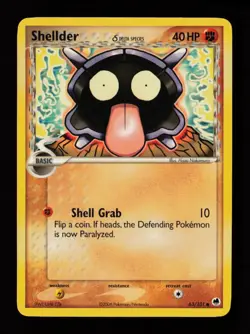 Shellder (Delta Species) 63/101 Common Dragon Frontiers Pokemon Card - Image 1