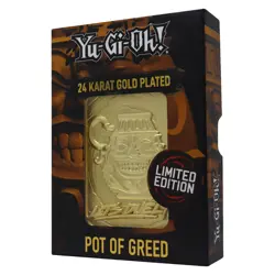 Yu-Gi-Oh! Limited Edition 24k Gold Plated Pot of Greed Metal Collectible Card - Image 2