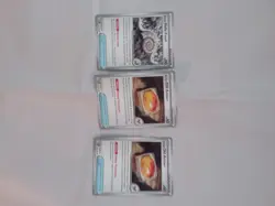 Set Of 3 Item Trainer Pokemon Cards 2023 Old Amber Helix Fossil Antique - Image 1