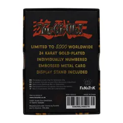 Yu-Gi-Oh! Limited Edition 24k Gold Plated Summoned Skull Metal Collectible Card - Image 5