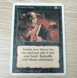 Wizards of the Coast Demonic Tutor Revised Sorcery Uncommon Black Eng - Image 1