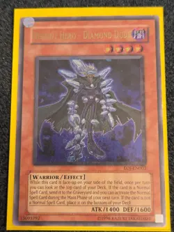 Yugioh Destiny Hero - Diamond Dude EOJ-EN003 Ultimate Rare LP - Image 1