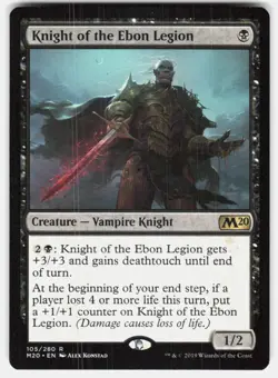 Knight of the Ebon Legion 105 Rare Core Set 2020 Magic: The Gathering LP - Image 2