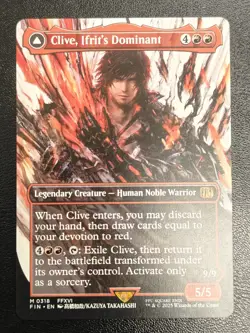 x1 Clive, Ifrit's Dominant // Warden of Inferno FIN MTG 318 BORDERLESS 1x - Image 1