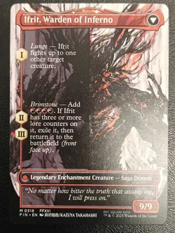 x1 Clive, Ifrit's Dominant // Warden of Inferno FIN MTG 318 BORDERLESS 1x - Image 2
