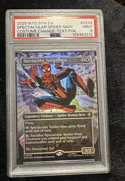2025 MTG Spectacular Spider-Man Borderless Textured Foil PSA 9 - Image 1