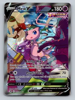 Pokemon TCG Mew V (Alternate Full Art) Holo Ultra Rare SWSH08: Fusion Strike 251 - Image 1
