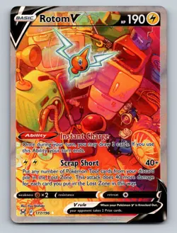 Pokemon TCG Rotom V (Alternate Full Art) Holo Ultra Rare SWSH11: Lost Origin 177 - Image 1