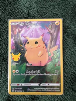 2021 Pokemon PIKACHU #005/025 Celebrations Holo Rare Stamped English (C) - Image 1