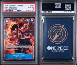 2025 ONE PIECE OP10-ROYAL BLOOD TREASURE RARE #052 PORTGAS D. ACE PSA 10 - Image 3