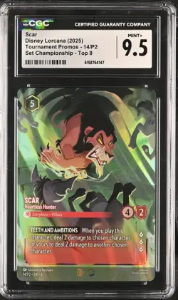 Disney Lorcana Promos Scar Heartless Hunter 14/P2 - CGC Mint + 9..5 - Image 1
