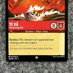 Disney Lorcana The First Chapter Te Ka The Burning One 126/204 Super Rare NM - Image 4