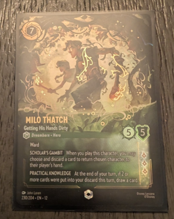 Disney Lorcana Enchanted Milo Thatch Getting His Hands Dirty 230/204 - Image 2