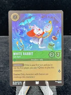 Disney Lorcana-Winterspell-White Rabbit-Late Again-#89-Cold Foil-M/NM - Image 1