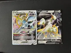 Arceus V 122/172 And Arceus VSTAR 123/172 Brilliant Stars Metal Promo Card lot - Image 1