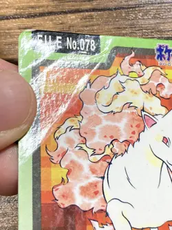 Pokemon Carddass Card Rapidash File No.78 Bandai Pocket Monsters 1997 Japan - Image 3