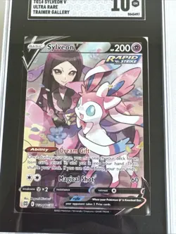 SGC 10 Sylveon V TG14/TG30 Pokemon PSA CGC Brilliant Stars Trainer Gallery Card - Image 2