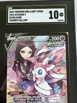 SGC 10 Sylveon V TG14/TG30 Pokemon PSA CGC Brilliant Stars Trainer Gallery Card - Image 3
