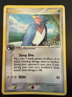 Pokemon Card - Swellow Delta Species 32/113 Rare Reverse Holo Stamped - Image 1