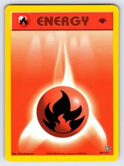 Fire Energy 107/111 2000 1st Edition Neo Genesis Pokemon Card Basic Energy - VLP - Image 1