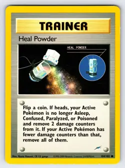 Heal Powder 104/105 2002 Neo Destiny Pokemon Card TCG WOTC Vintage Trainer - VLP - Image 1